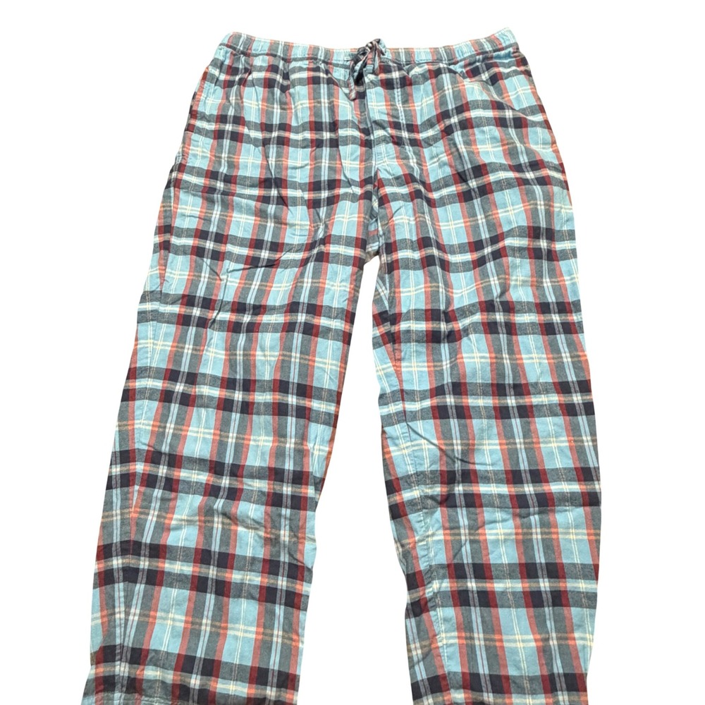 Life is Good Sleep Mens XXL Pajama Pants Blue Plaid Flannel Lounge Bottoms XXL
